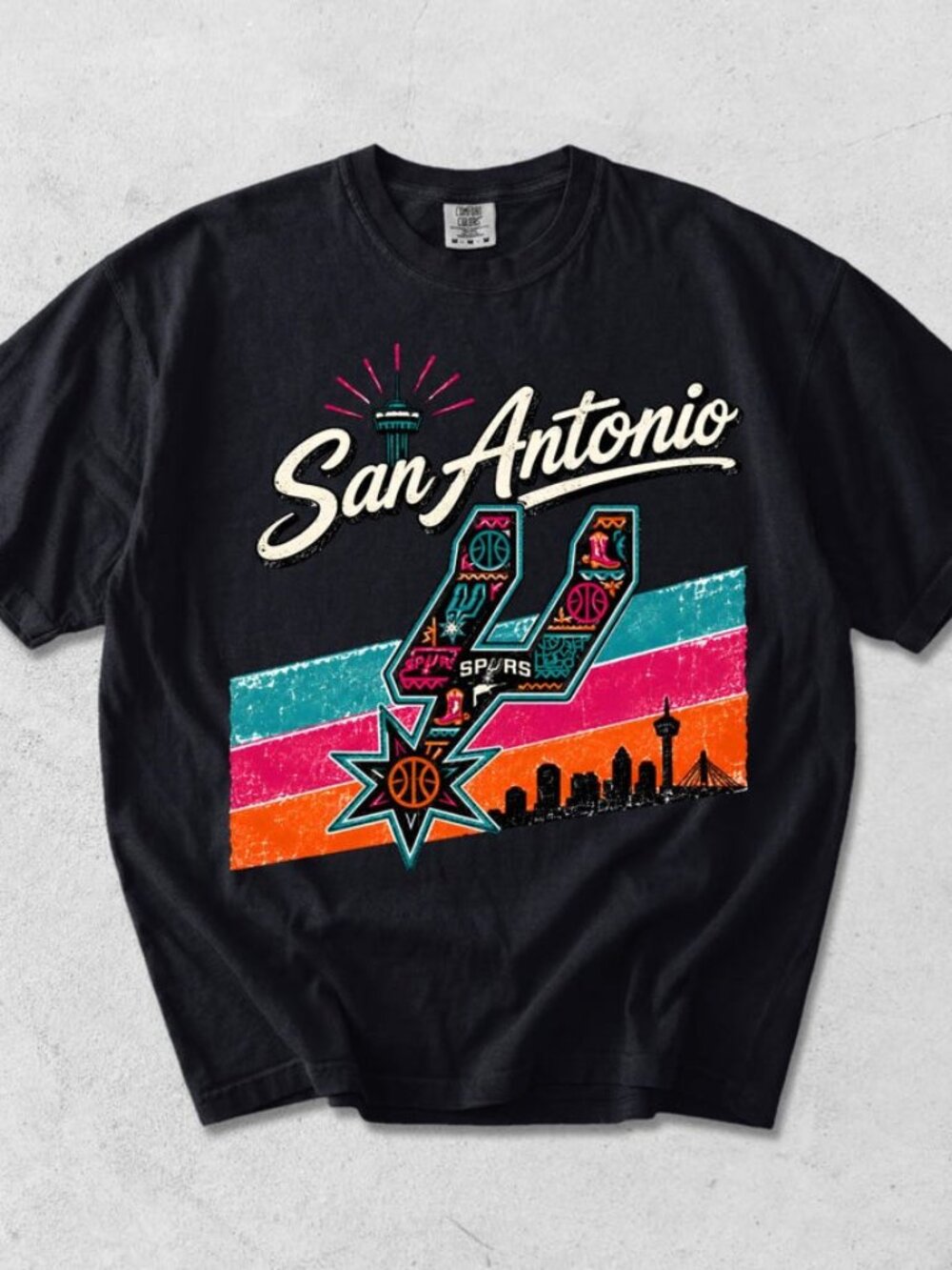 Vintage Go Spurs Go Shirt, San Antonio Basketball Fan Tee, Spurs Game Day Shirt,